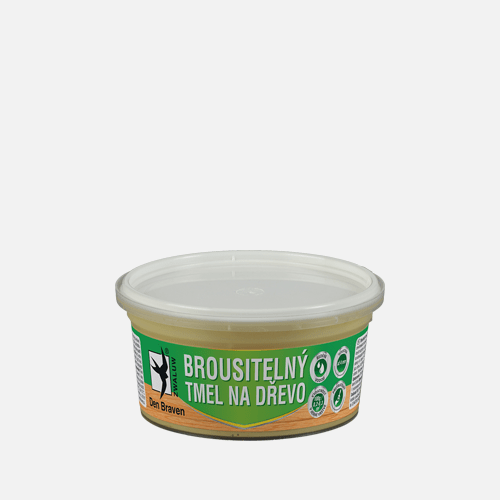 Brousitelný tmel na dřevo, kelímek 250 ml, bílá