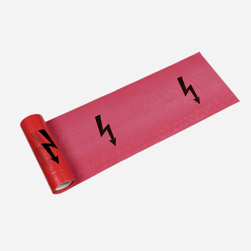 Výstražná fólie, 33 cm x 100 m, červená - elektřina
