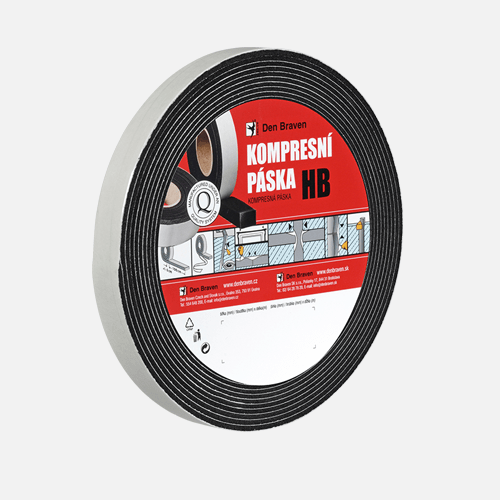 Kompresní páska HB, 10 mm x 4 mm x 9 m, černá