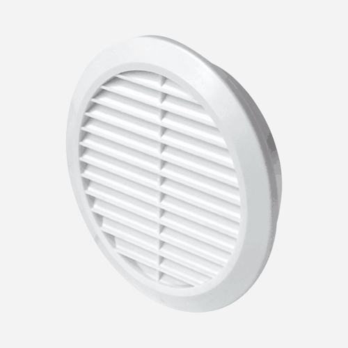 Mřížka větrací kruhová bez síťoviny, průměr 125 mm, bílá