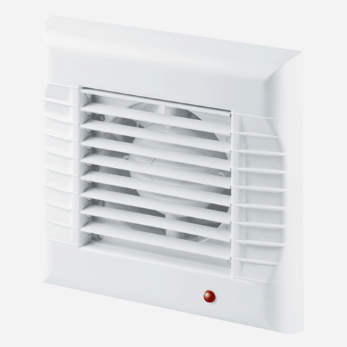 Ventilátor se žaluzií , Ø100, bílý