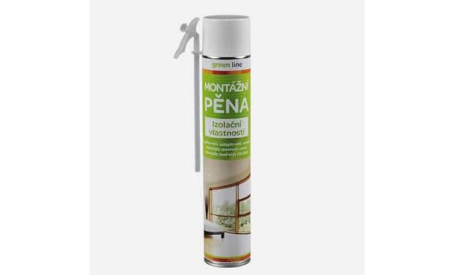Montážní pěna Green line, trubičková dóza 750 ml, žlutá
