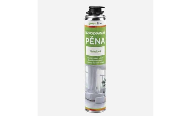 Nízkoexpanzní pěna Green line, pistolová dóza 750 ml, zelená