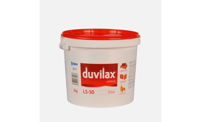 Výprodej - Duvilax LS-50 lepidlo na dřevo D2, kbelík 5 kg, bílá