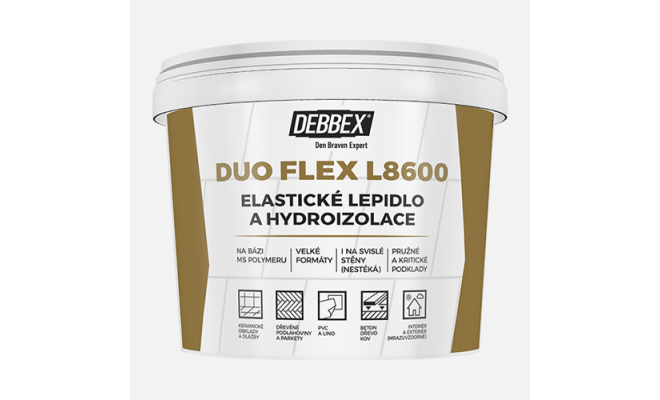 Elastické lepidlo a hydroizolace DUO FLEX L8600, kbelík 5 kg