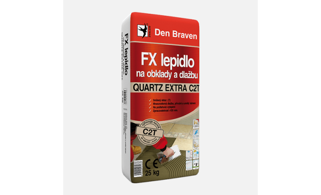FX lepidlo na obklady a dlažbu QUARTZ EXTRA C2T, pytel 25 kg