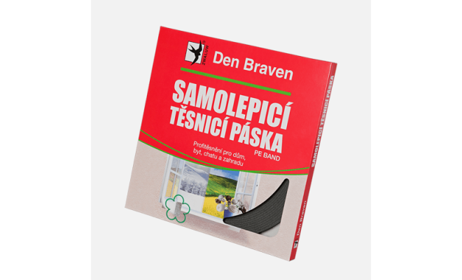 Samolepicí těsnicí páska do oken a dveří, 9 mm x 2 mm x 20 m, bílá