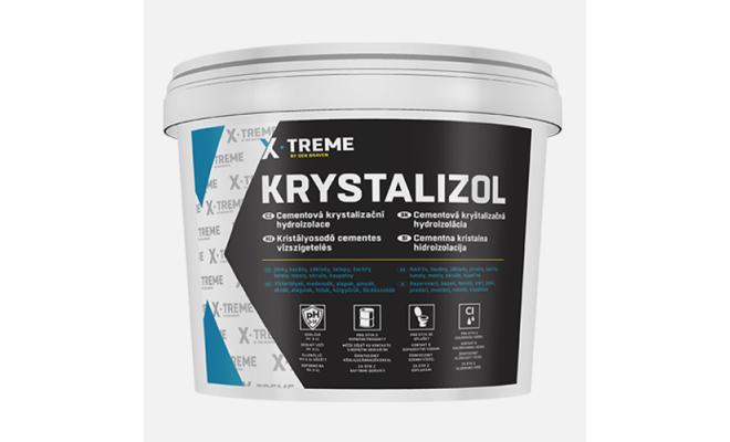 Cementová krystalizační hydroizolace Krystalizol, kbelík 20 kg, šedá