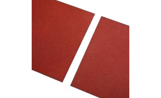Červená gumová hladká dlaždice FLOMA - délka 100 cm, šířka 100 cm a výška 1,5 cm