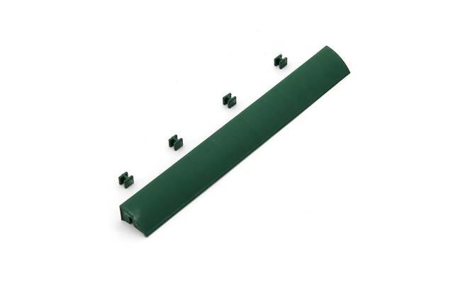 Zelený plastový nájezd pro terasové dlaždice Linea Easy - délka 39 cm, šířka 4,5 cm a výška 2,5 cm