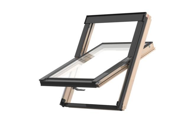 Výprodej - 27365 Střešní okno KEYLITE BW ATG 05 78x118 cm dřevo 3-sklo Ug = 0,8W/m2K