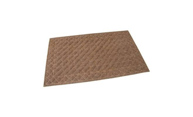 Hnědá textilní vstupní venkovní čistící rohož Bricks - Squares, FLOMA - délka 45 cm, šířka 75 cm a výška 1 cm