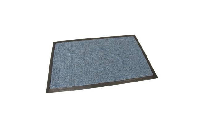 Modrá textilní vstupní venkovní čistící rohož Crossing, FLOMA - délka 45 cm, šířka 75 cm a výška 0,8 cm