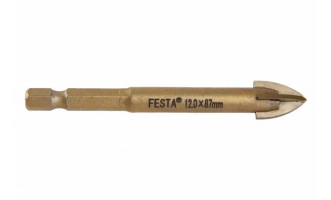 Výprodej - Vrták FESTA 12mm do skla,  keramiky,  dlažby