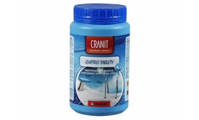 Cranit Quatro tablety - dezinfekce, proti řasám, vločkování, stabilizace  namodralá   dóza