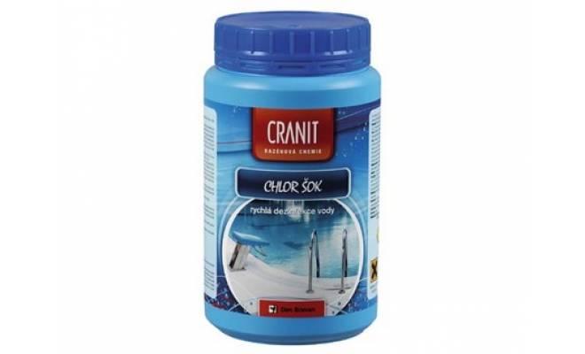 Cranit Chlor šok - rychlá dezinfekce vody  namodralá   dóza  1 kg